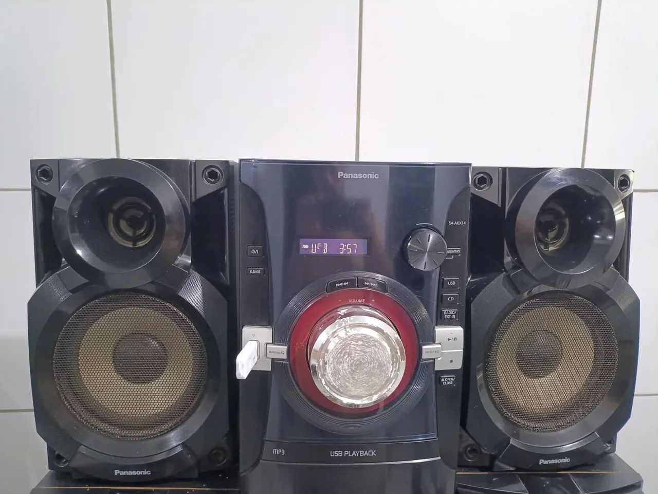 Som Panasonic SA-AKX14 pen drive cd e FM 900 watts - Foto 5