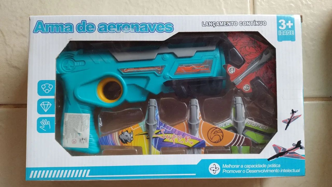 Pula Macaco e Arma de Aeronaves - Brinquedos Divertidos! - Foto 3