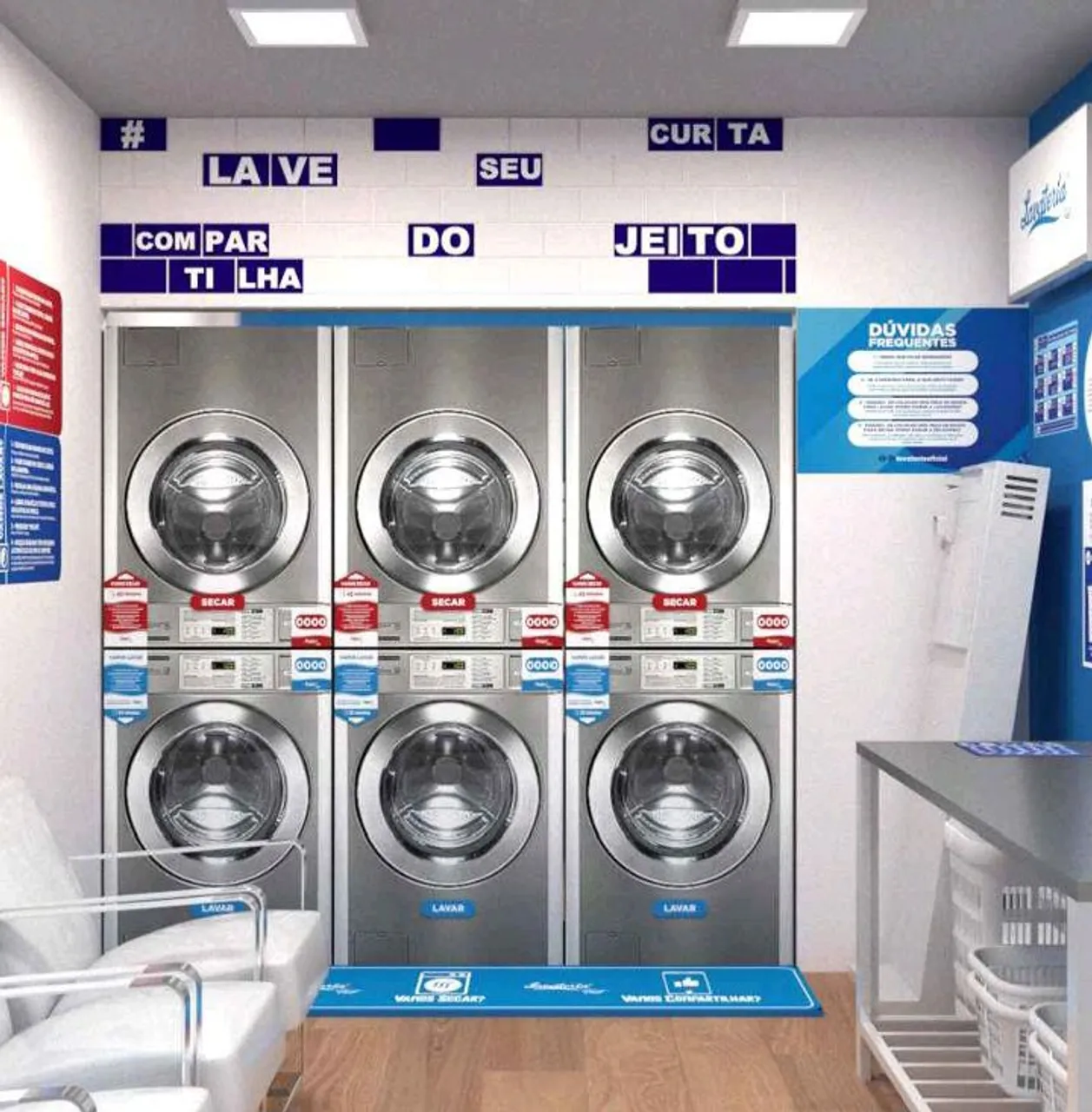 Oportunidade de negócio! Lavanderia self-service em funcionamento. Repasse!