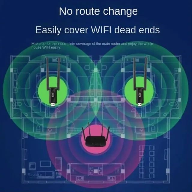 Repetidor de Sinal 2.4g 300mbps sem fio usb wifi - Foto 4