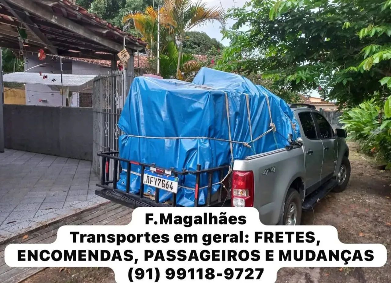 Frete, mudanças, transporte cargas e pessoas. Camionete, reboque com baú e caminhão - Foto 4