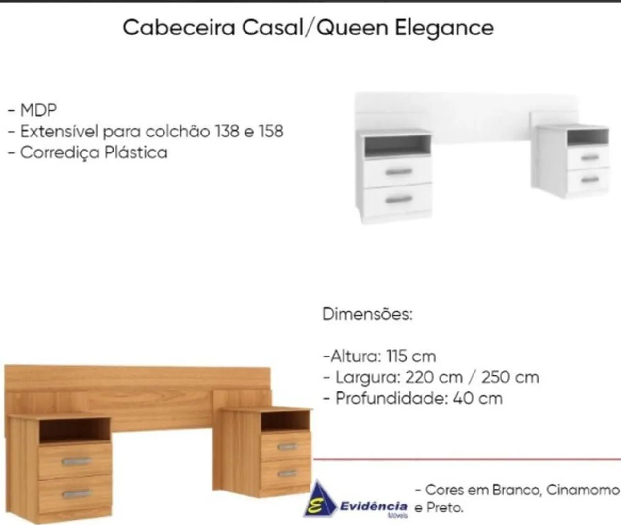 *Cabeceira Casal / Queen Elegance  Pronta Entrega  - Foto 2