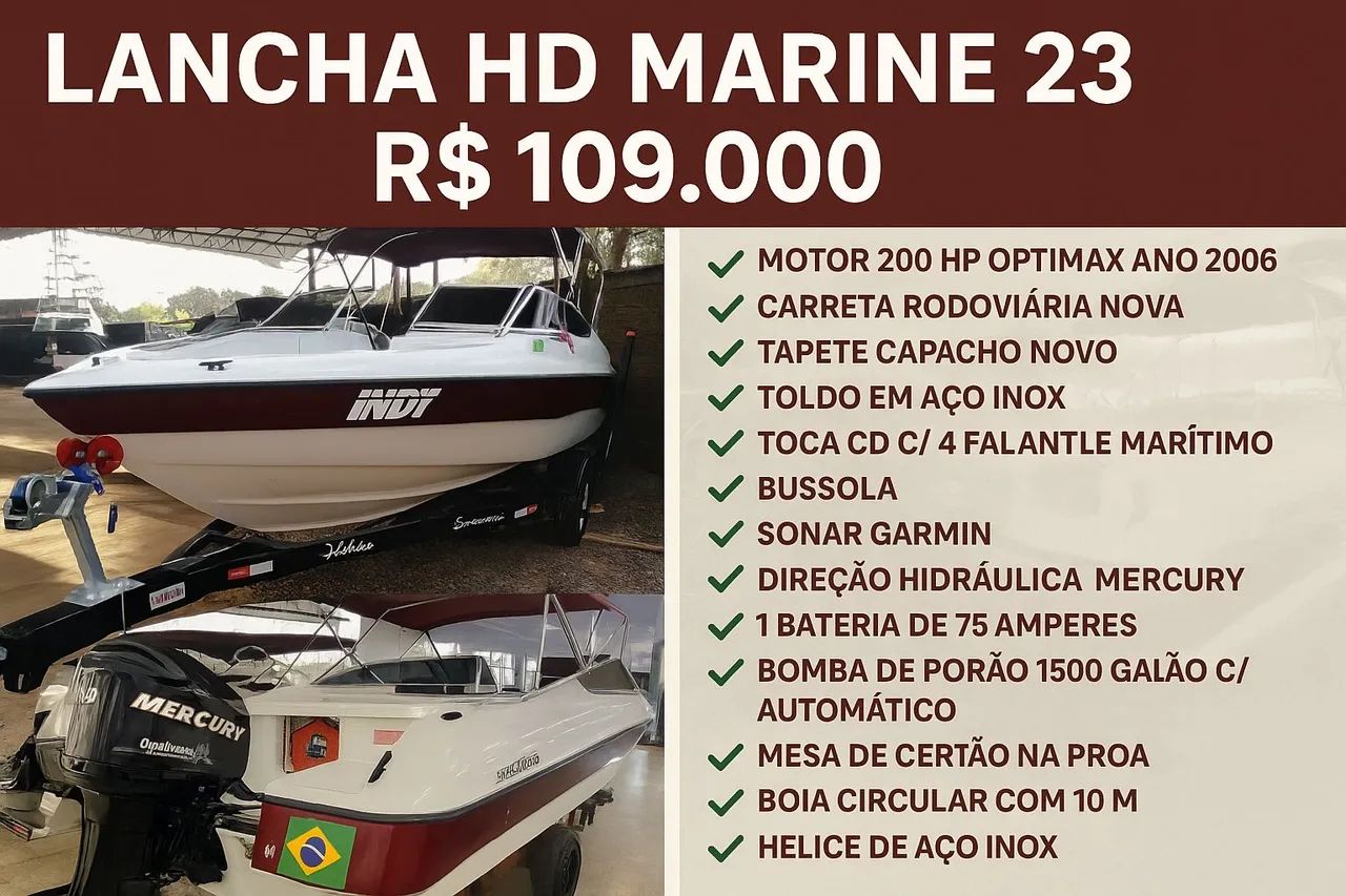 Lancha 200hp hd marine 23  - Foto 11
