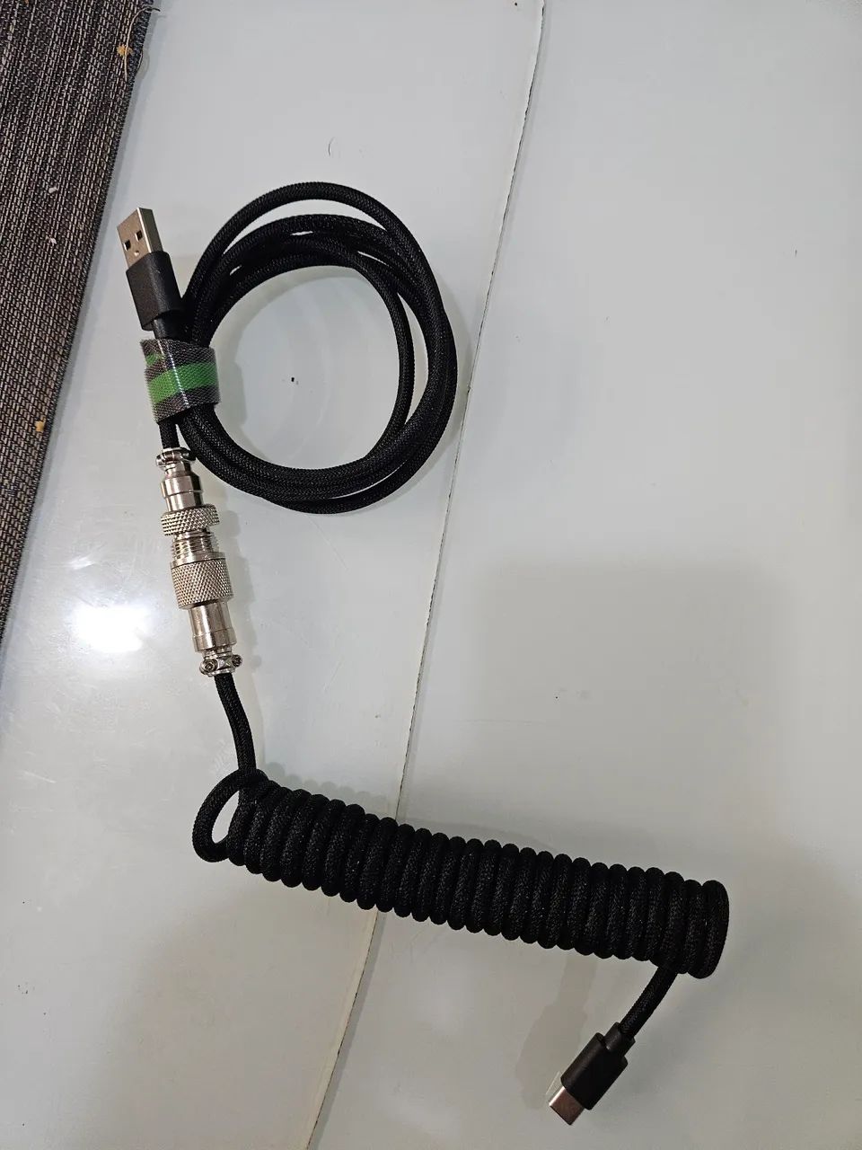Cabo enrolado de teclado, porta USB tipo C - Foto 2