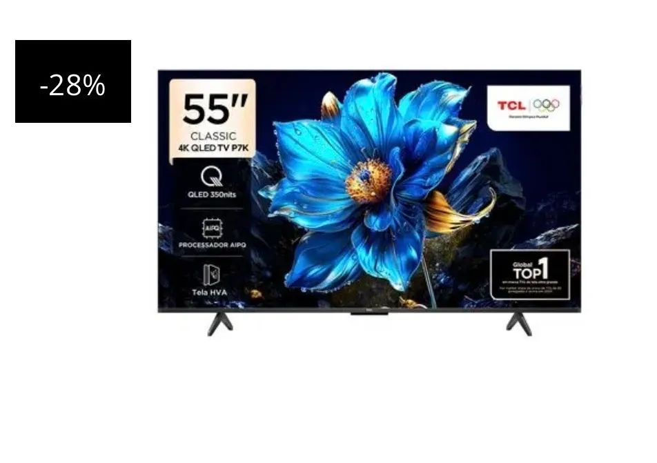 Smart TV 4K TCL Classic QLED 55" Polegadas