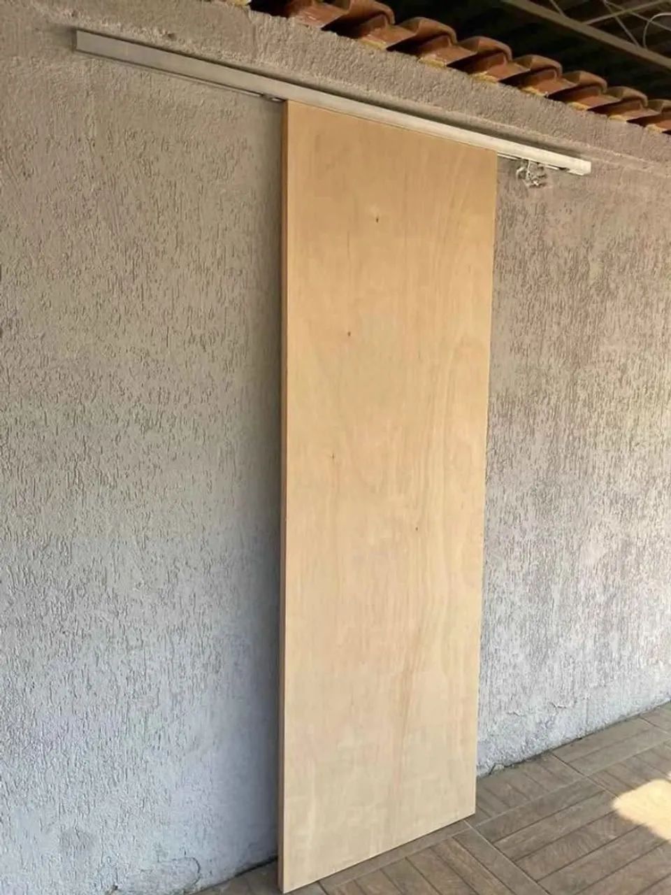 Porta de correr de madeira crua lisa 2,10x80 70 60   - Foto 2