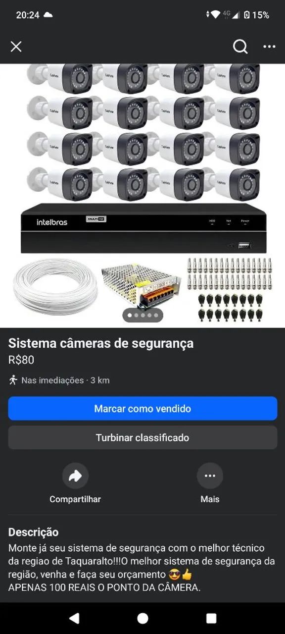Instalação e manutenção de câmeras de segurança.
