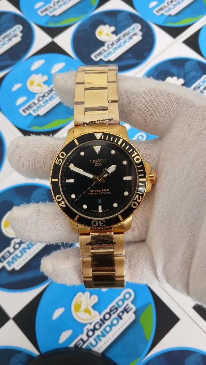 TISSOT SEASTAR POWERMATIC 80 DOURADO 