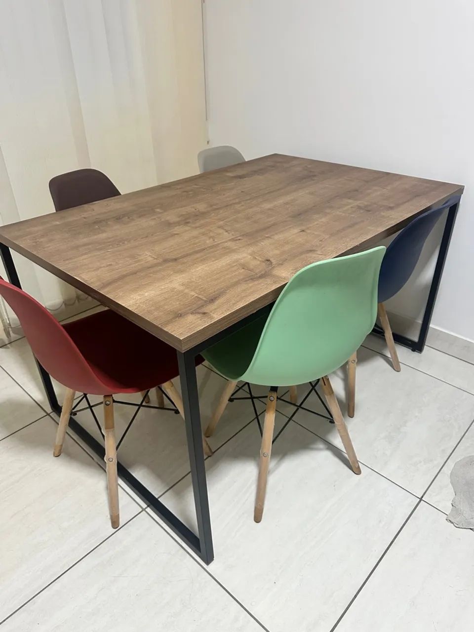 Dining Table with Metal Frame