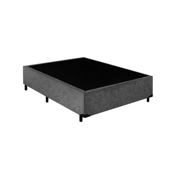 Base Box Casal Blindada Cinza - Entrega Rápida! 