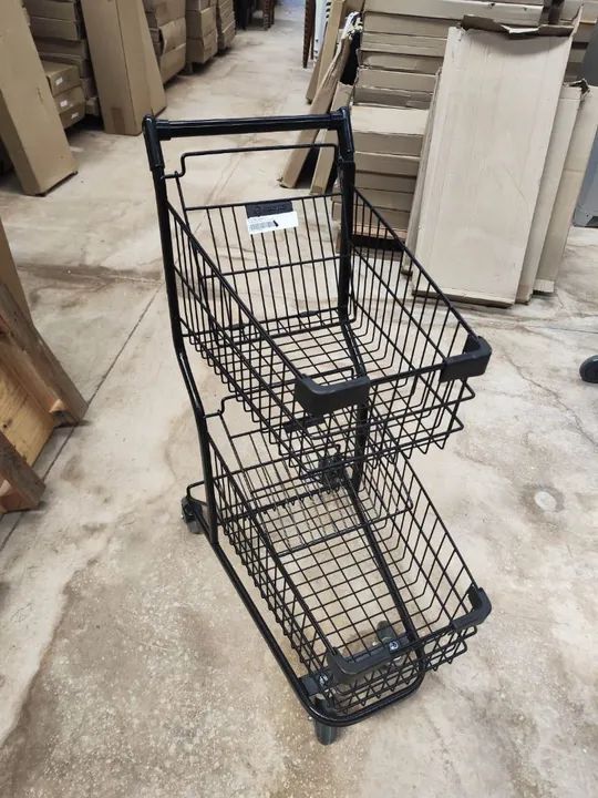 Carrinho de compras 90 litros preto 