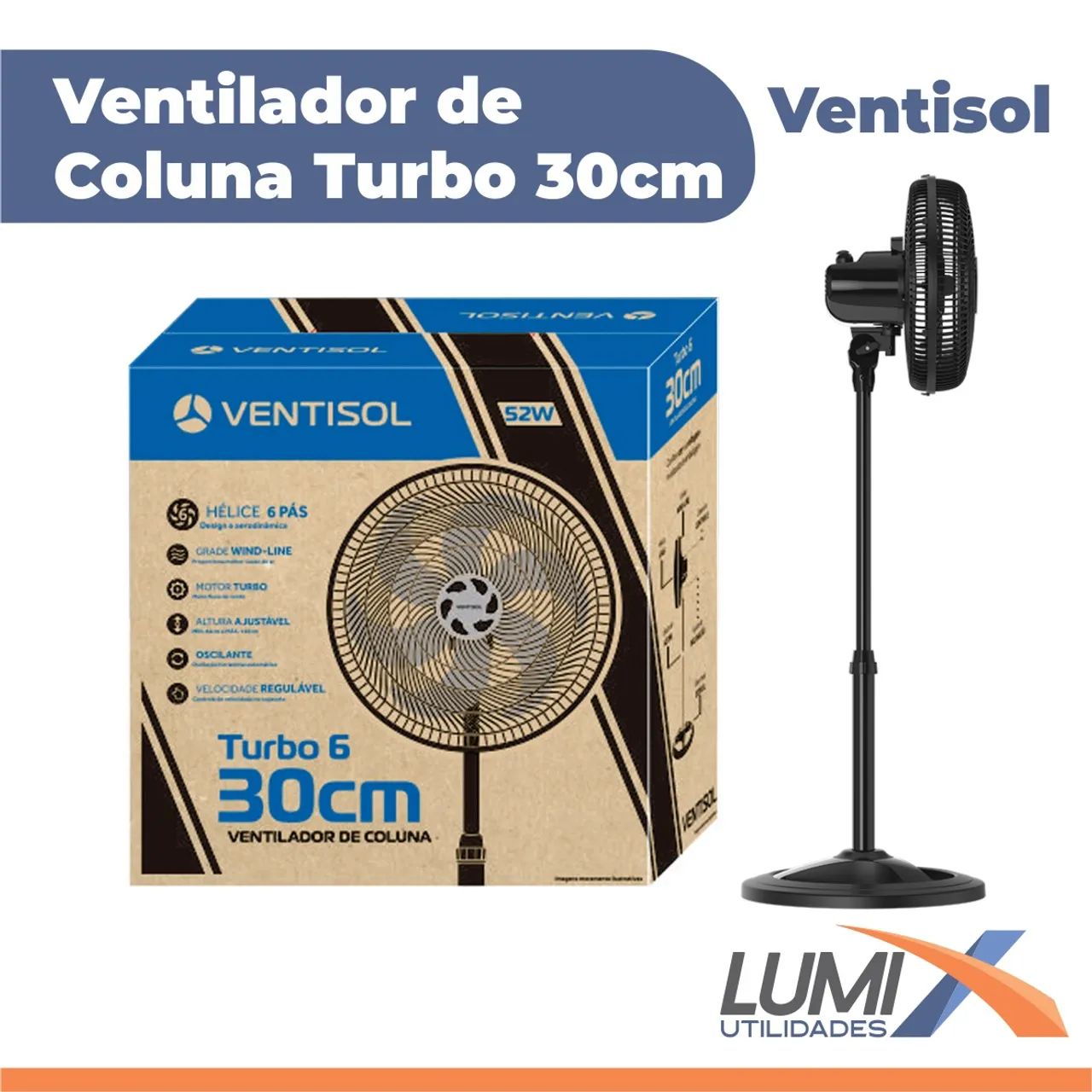 Ventilador de coluna 30 cm novo td s de - Foto 2