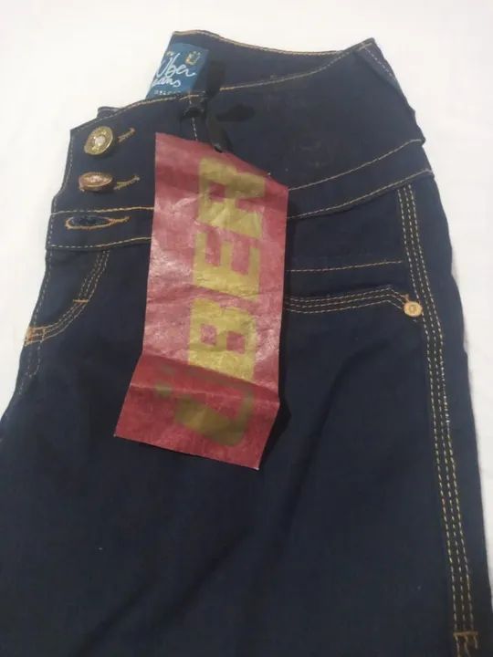 Calça Jeans  Uber Feminina Azul Escuro - Foto 2