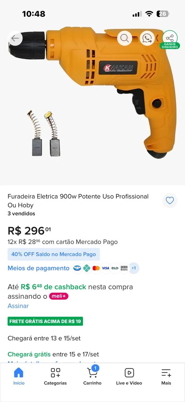 Furadeira semi nova e barata! - Foto 5