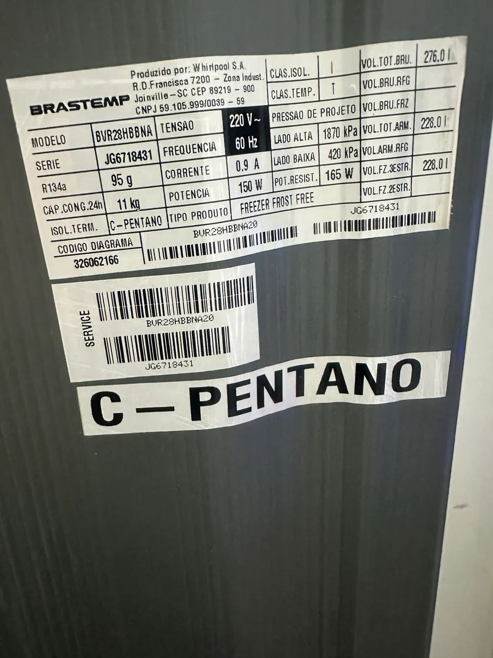 Freezer vertical Brastemp 228 L - Foto 4