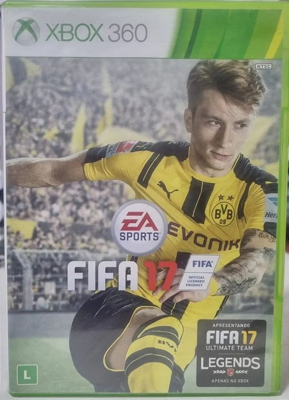 Jogo Original Xbox 360 - fifa 17 mídia física cd em bom estado
