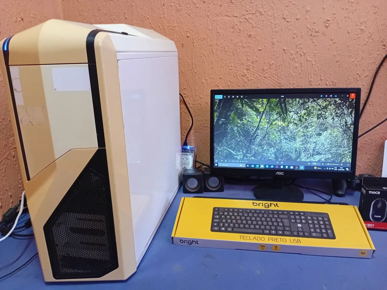 PC Completo - Gabinete Gamer Branco