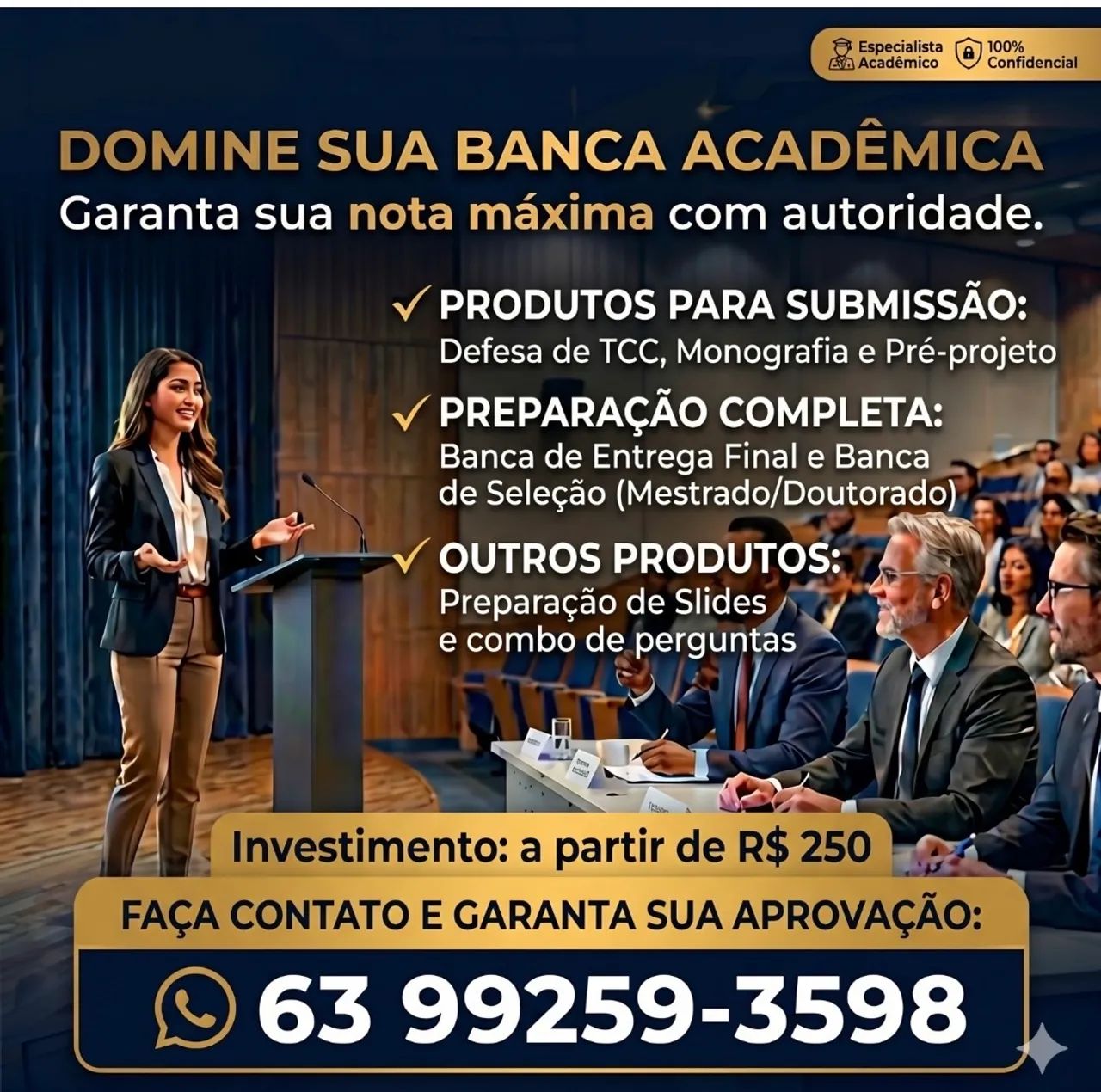 Preparação na Banca Acadêmica: TCC, Mestrado e Doutorado!