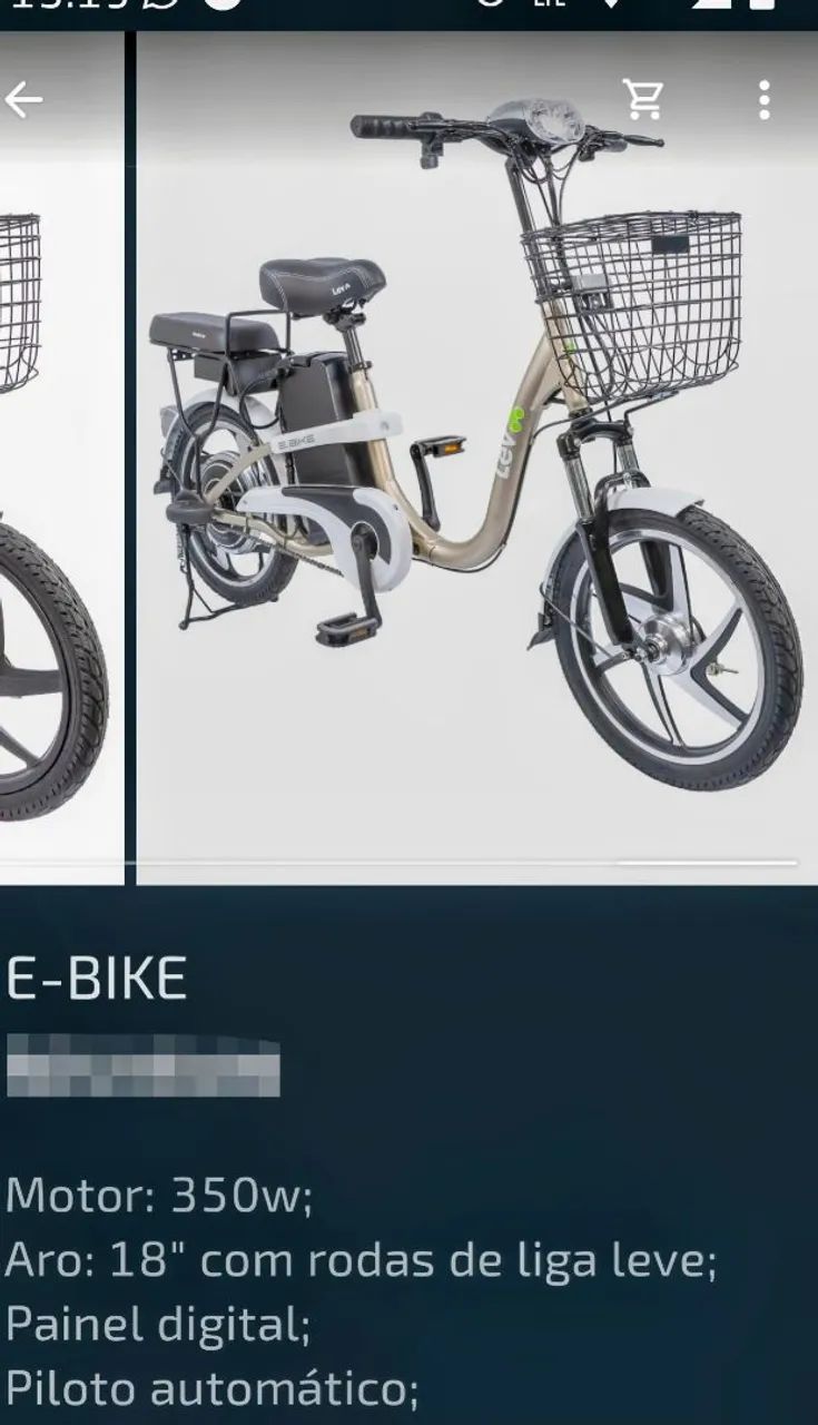 E bike dourada lev.batt lítio nova - Foto 2