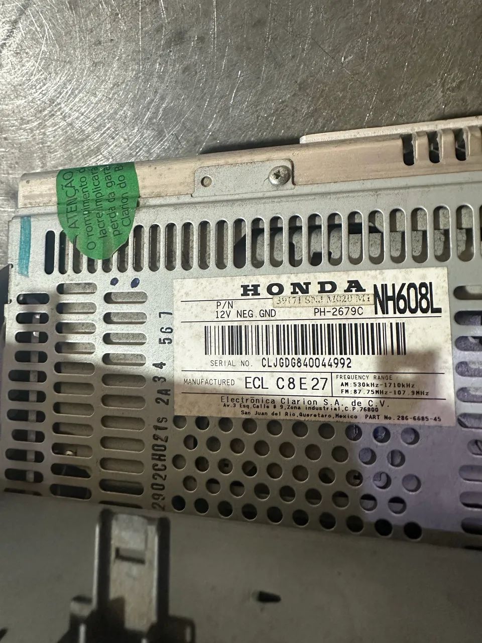 Rádio original Honda Civic g8 2007  - Foto 2