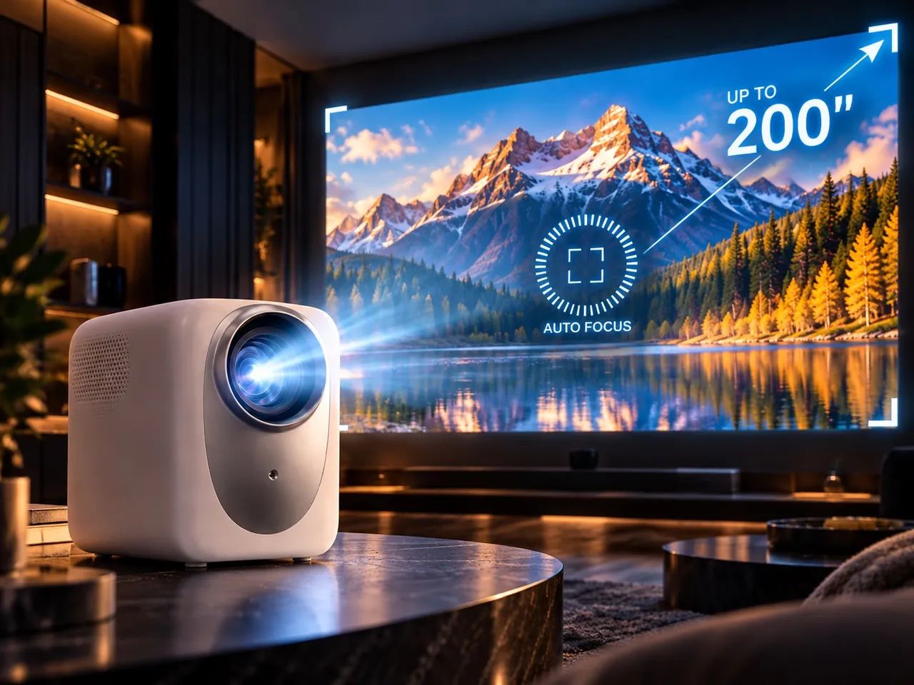 Projetor Smart Everycom R11 Full HD - Wi-Fi, Bluetooth e Ajuste Automático - Na Caixa