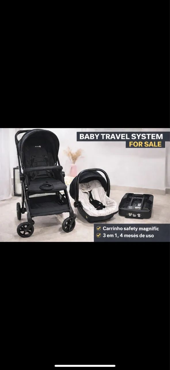 Carrinho safety magnific 3 em 1