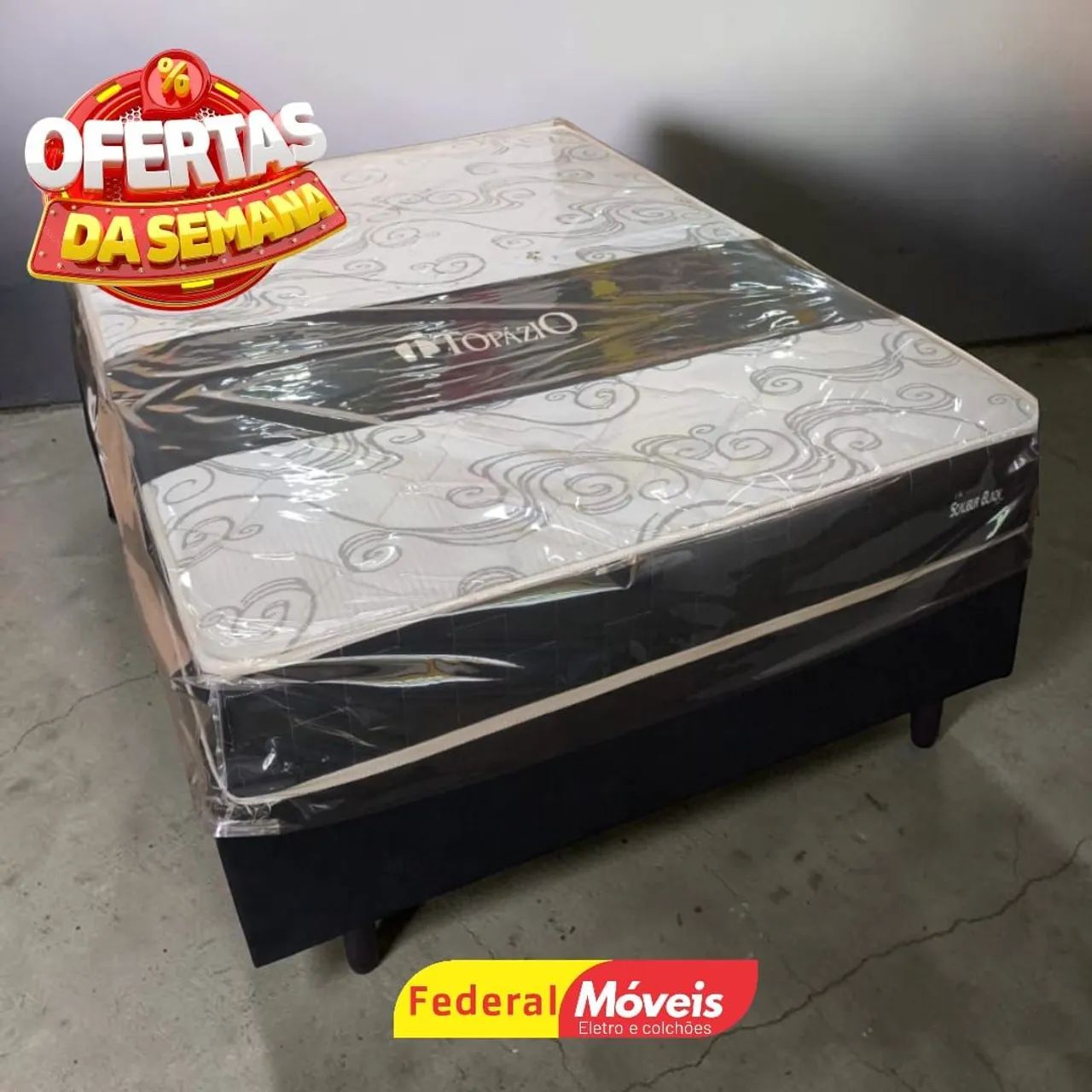 Cama Casal Box Colchão e Base Topázio - Visite nossa Loja!