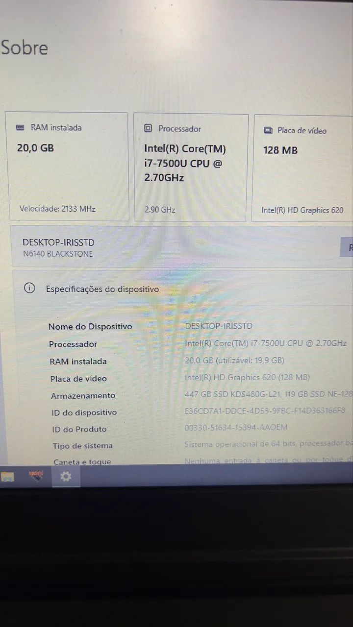 Notebook core i7 20gb memória Ssd 240 - Foto 3