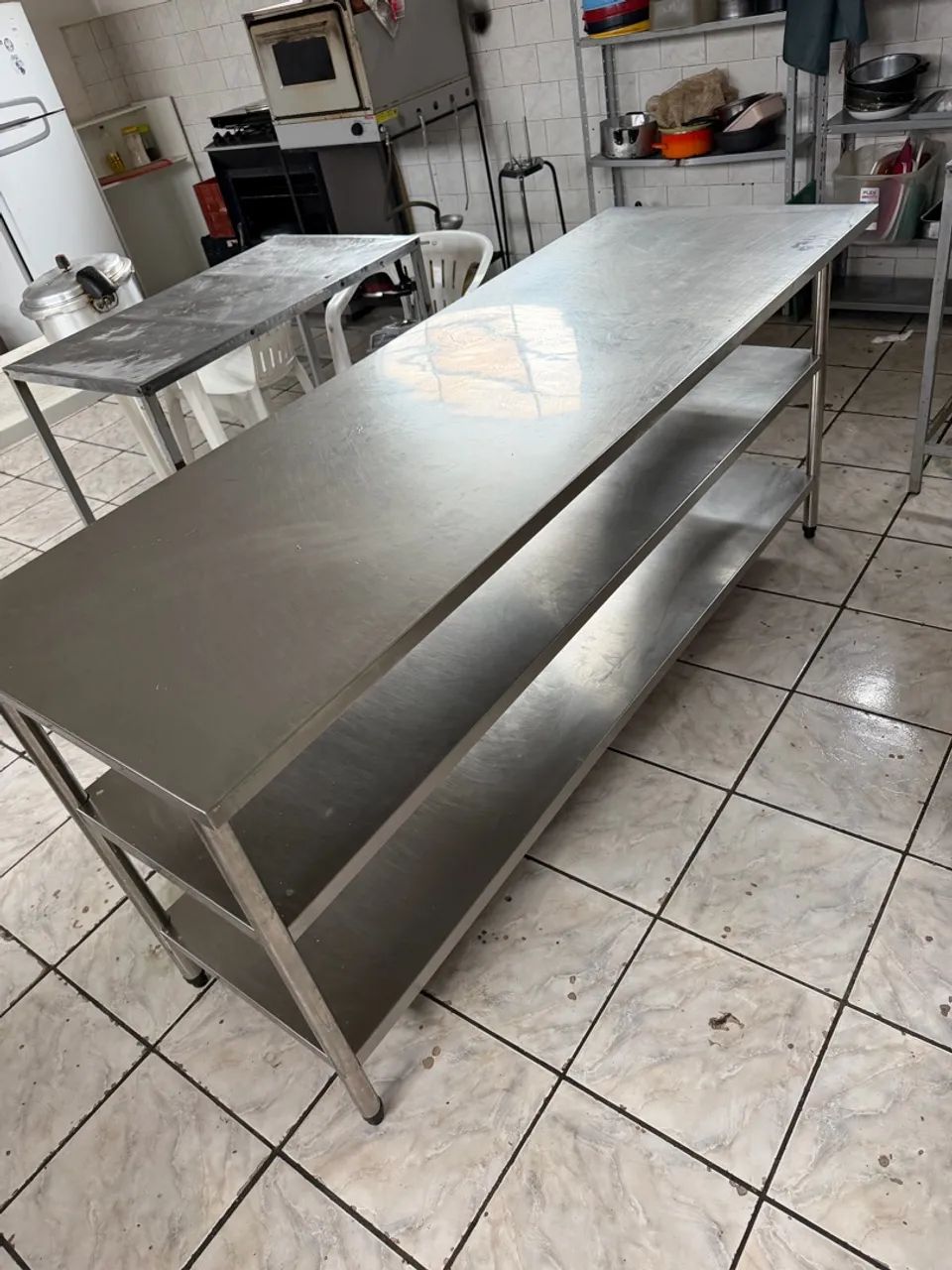MESA DE INOX 3 ANDARES