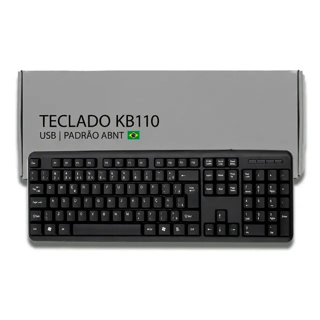 Kit Teclado e Mouse USB ABNT2 para Computador KB110 M365 - Foto 4