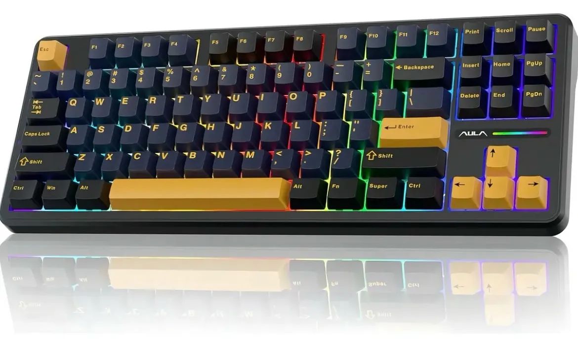 Teclado mecânico Aula F87 Sem Fio