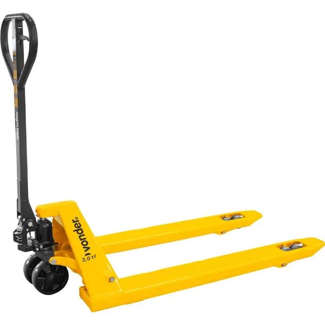 Hydraulic pallet truck, 2 tons (2 tf), 1,150 mm x 685 mm, double nylon wheels, PDN 206
