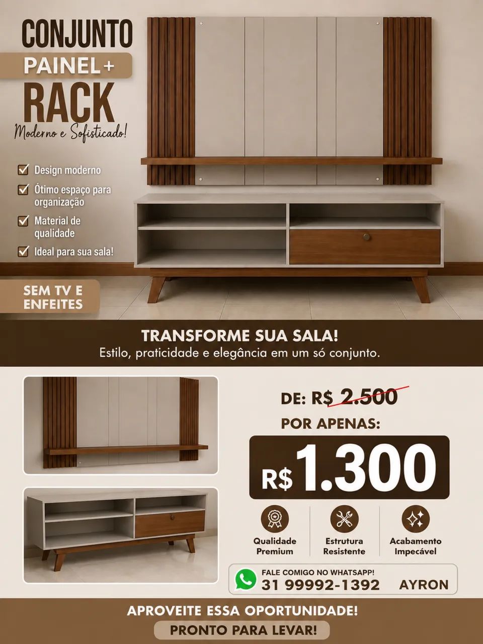 Painel e rack tv - Foto 4