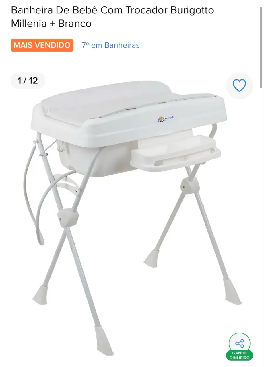 Banheira de bebê com trocador Burigotto - Foto 2