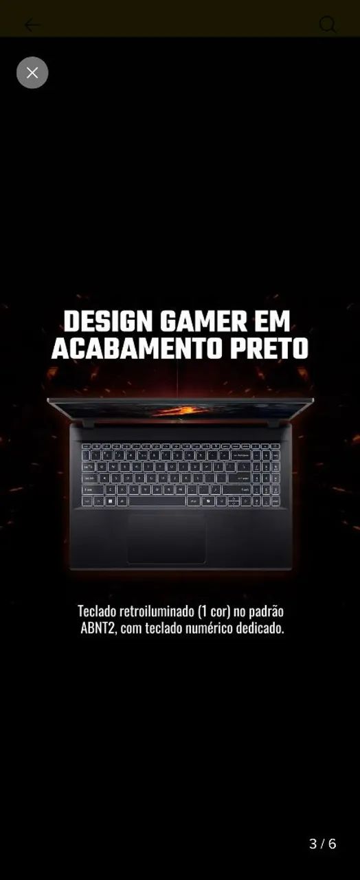 Notebook Gamer Acer Nitro V15 - Foto 3