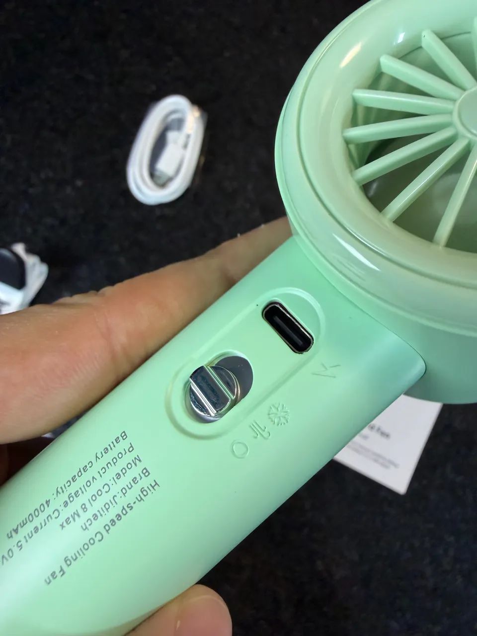 Mini ventilador portátil Jitech com lanterna  - Foto 5