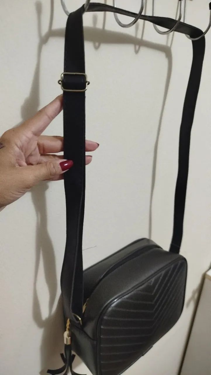Bolsa preta nova com alça ajustável - Foto 2
