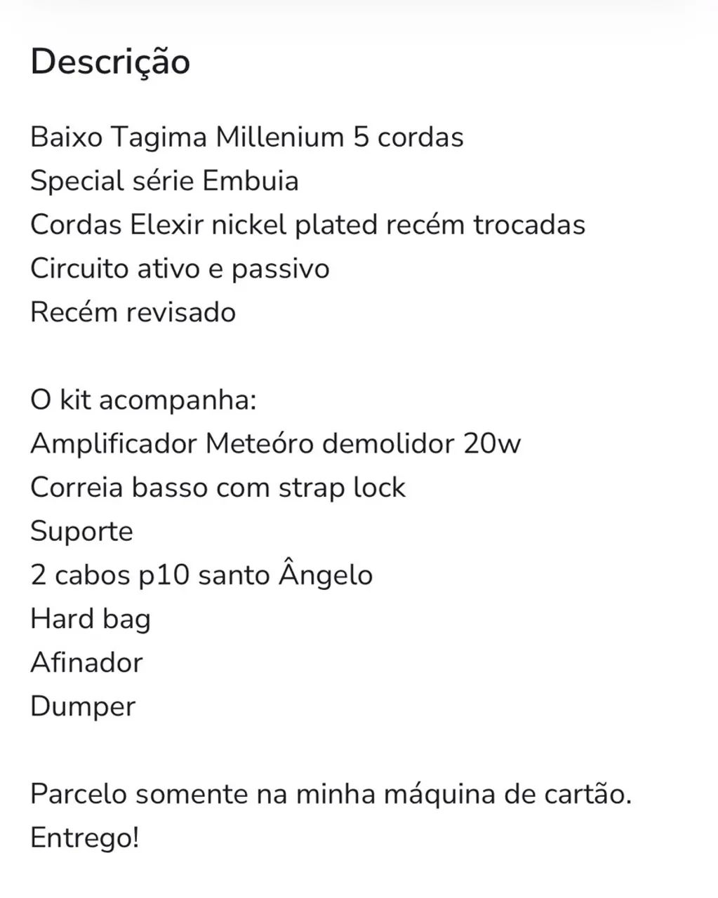 Contrabaixo Tagima Milenium 5 cordas - Foto 5