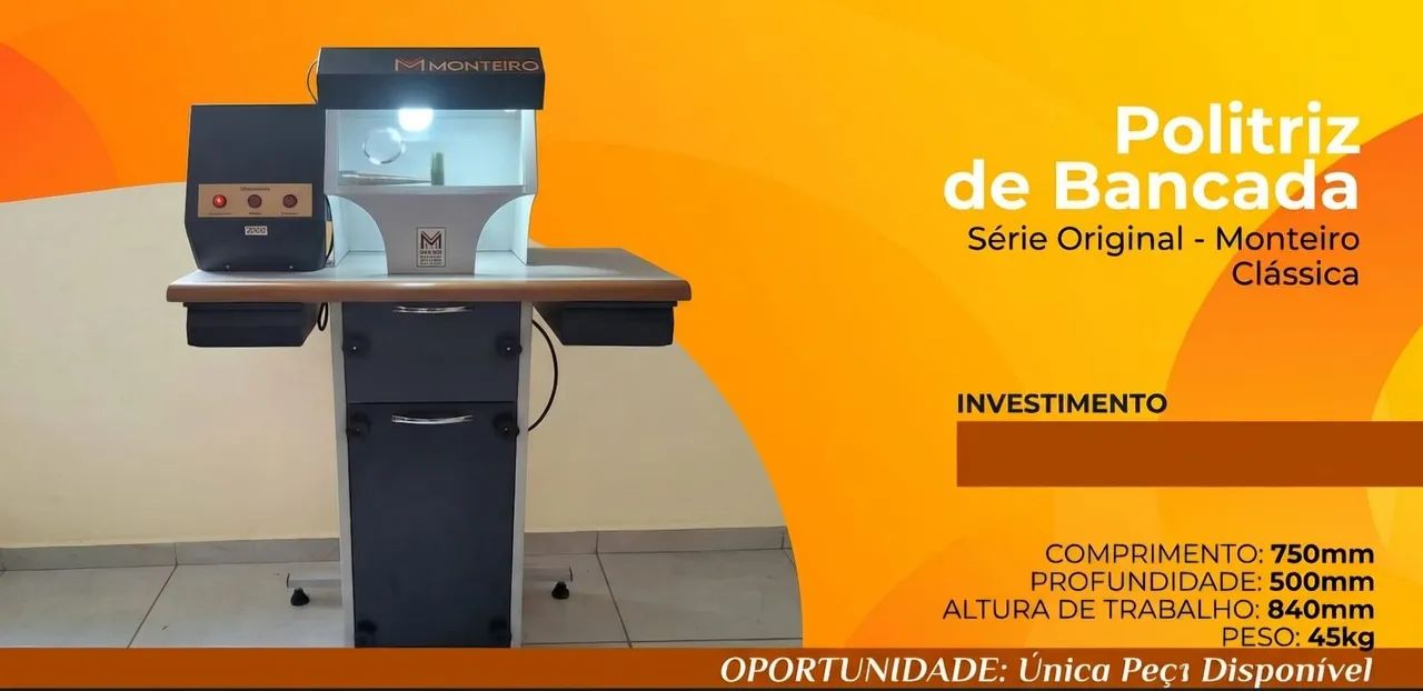  Vendo Máquina Politriz M50 de Bancada Profissional - Estado de Nova!