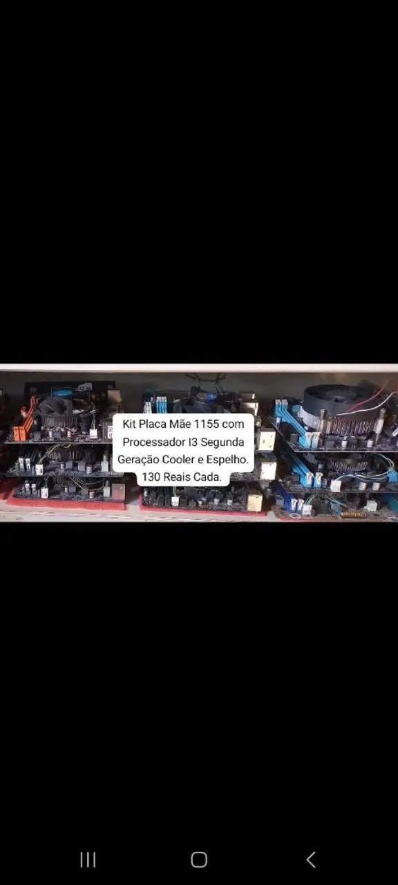 Kit Placa Mãe 1155 com Processador I3 Segunda Geração 