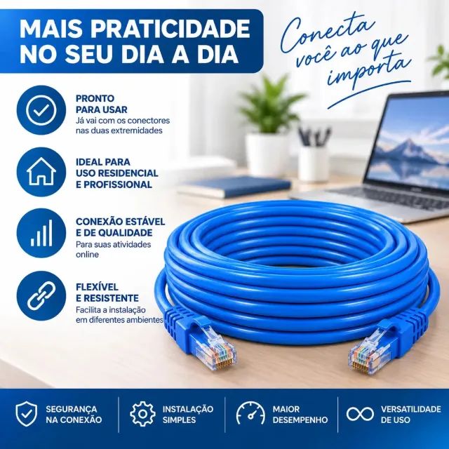 Cabo de rede tamanhos diversos - Novo