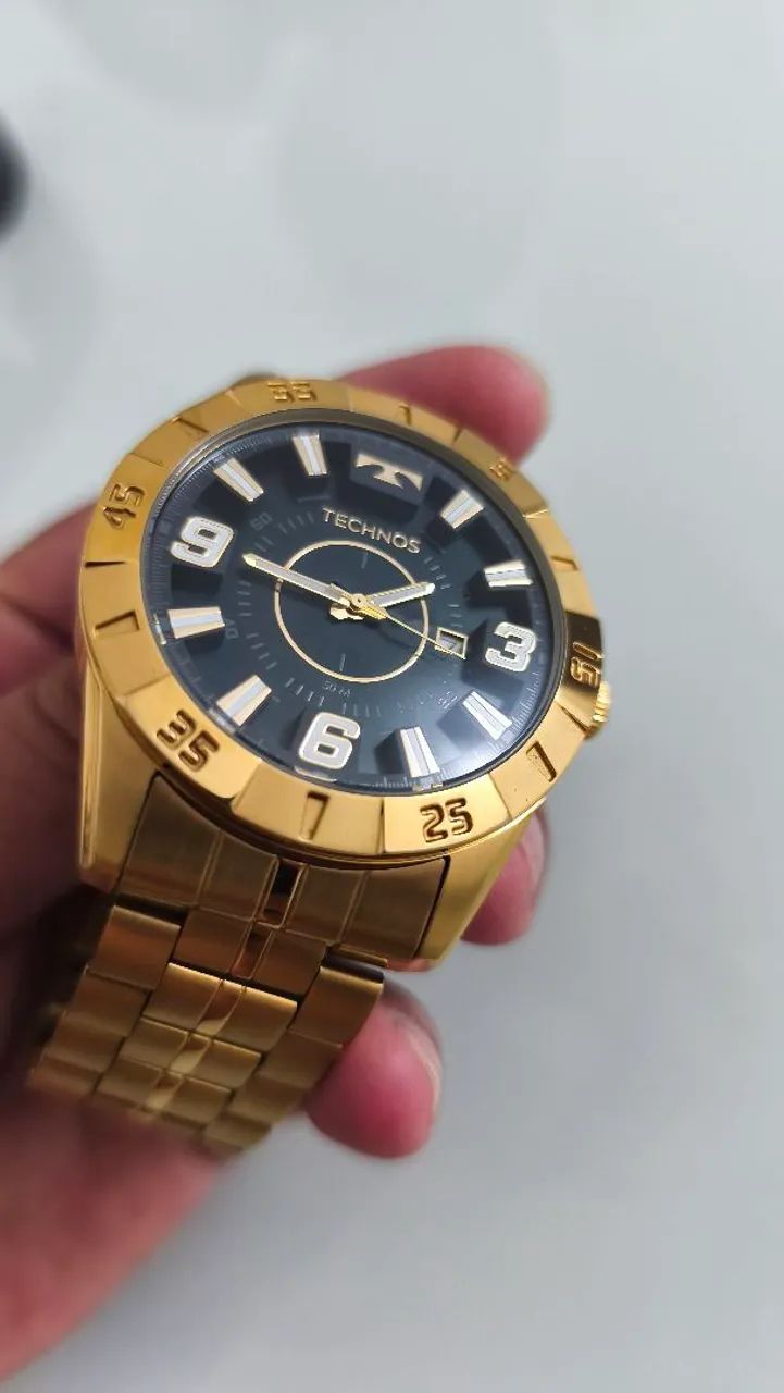 Relógio technos Racer dourado  - Foto 3
