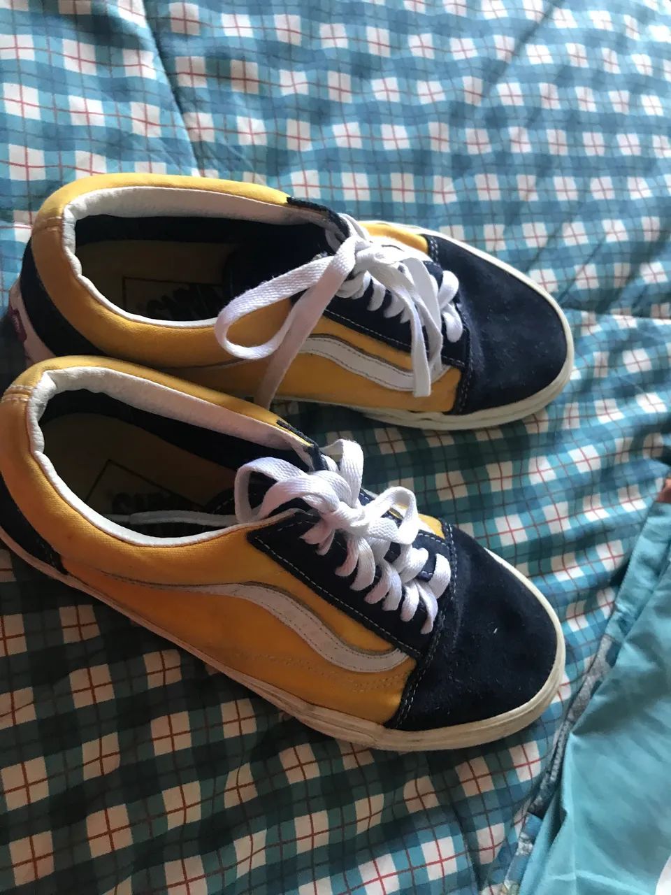 Tênis vans amarelo e preto - Foto 5
