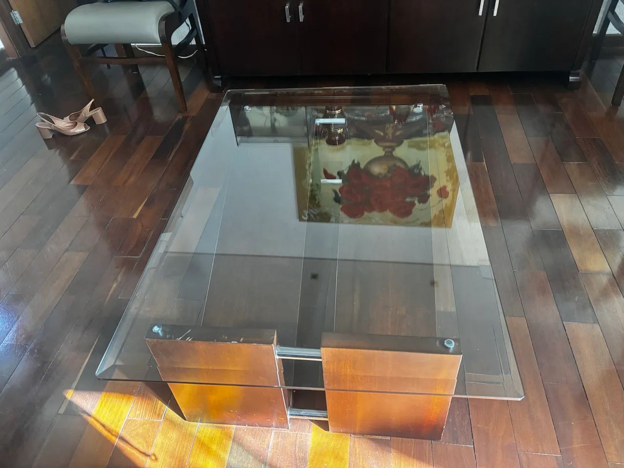 Mesa de centro com vidro bizotado - Foto 3