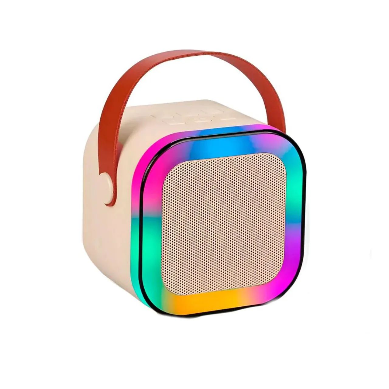 Mini Caixa de Som Microfone Bluetooth Portátil RGB - Foto 2