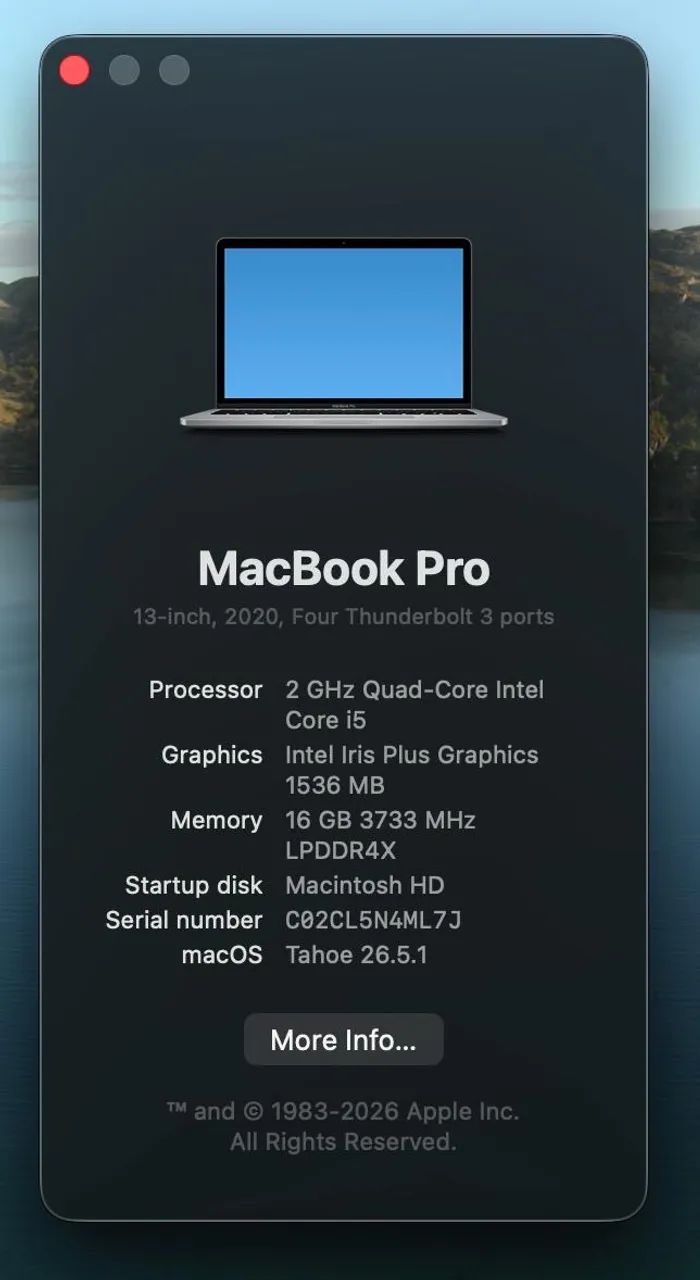 MacBook Pro A2251 1TB 13 polegadas - Foto 5