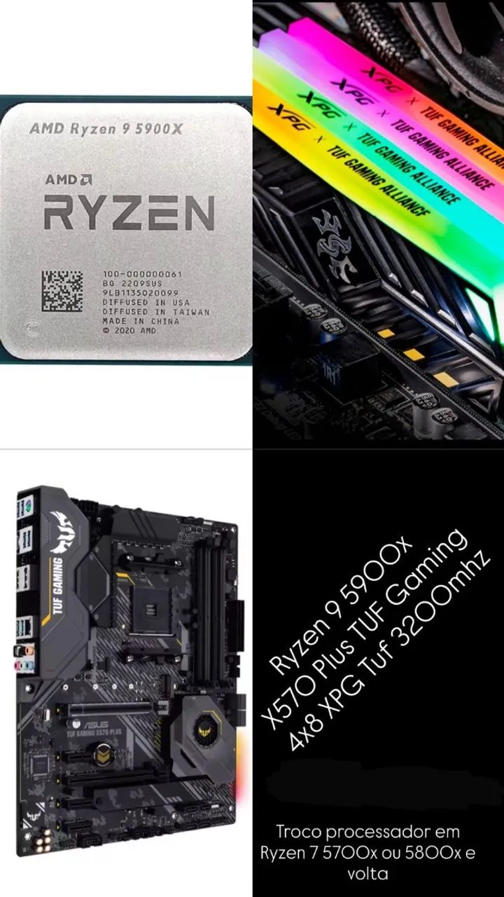 Ryzen 9 5900x + X570 TUF + 32gb DDR4 XPG