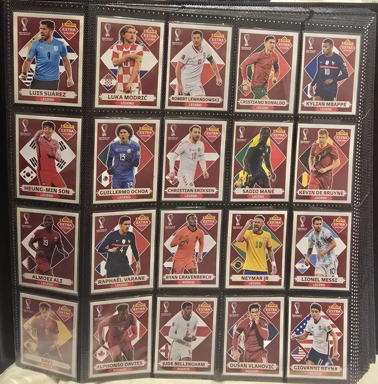 Figurinhas Legends Copa 2022 - Bordô - Kit