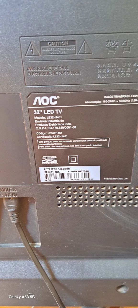 Tv Aoc 32 polegadas tela quebrada - Foto 5