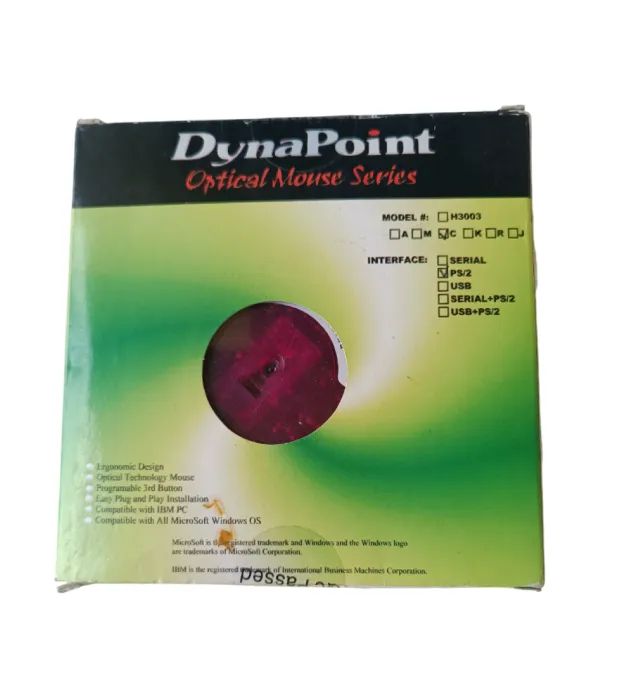 MOUSE DYNAPOINT BRANCO OPTICAL PS2 K46 - Foto 2